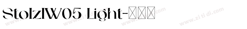 StolzlW05 Light字体转换